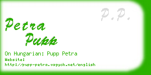 petra pupp business card